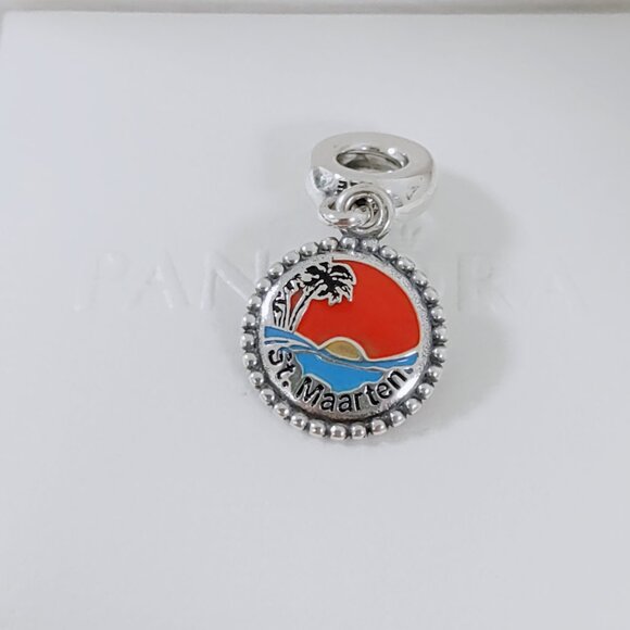 Pandora St.Maarten Beach Travel Vacation Exclusive Dangle Charm with box - Picture 3 of 7